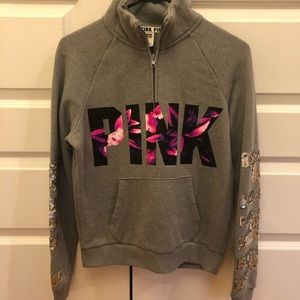 Turtle neck half zip up sweater